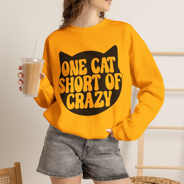 One Cat Short of Crazy Crewneck Sweatshirt