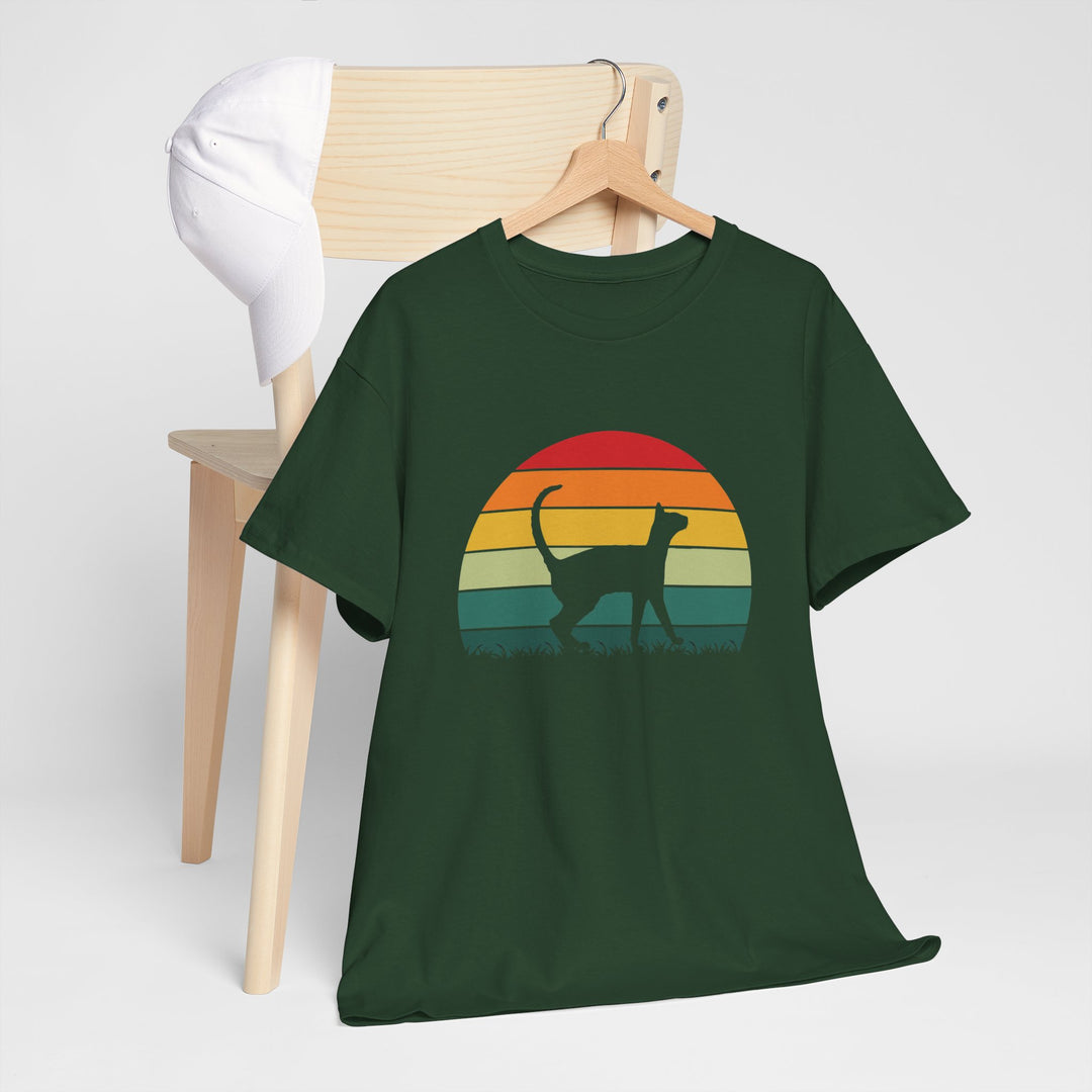 Sunset Cat Cotton Tee