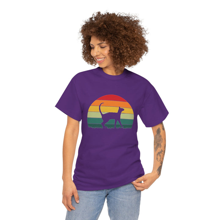 Sunset Cat Cotton Tee