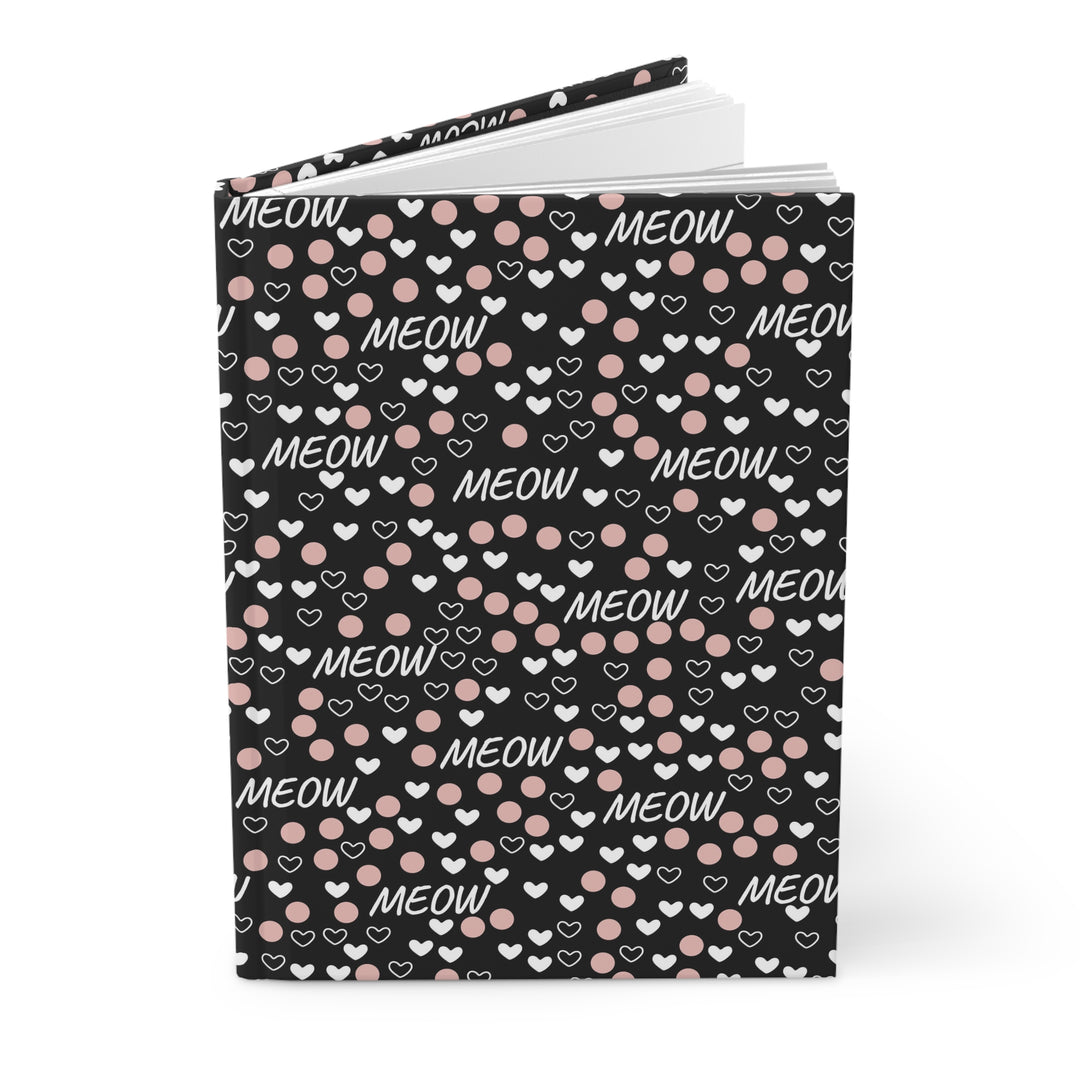 Meow and Hearts Hardcover Journal