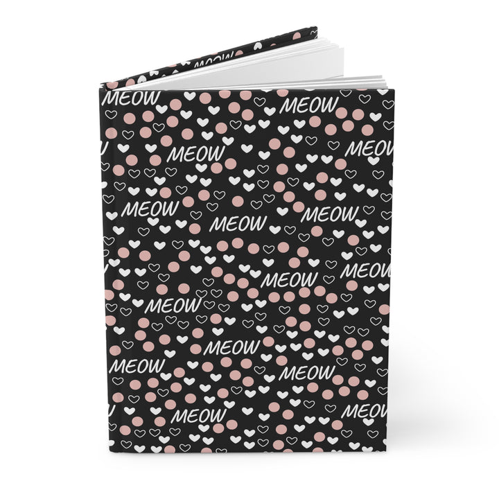 Meow and Hearts Hardcover Journal