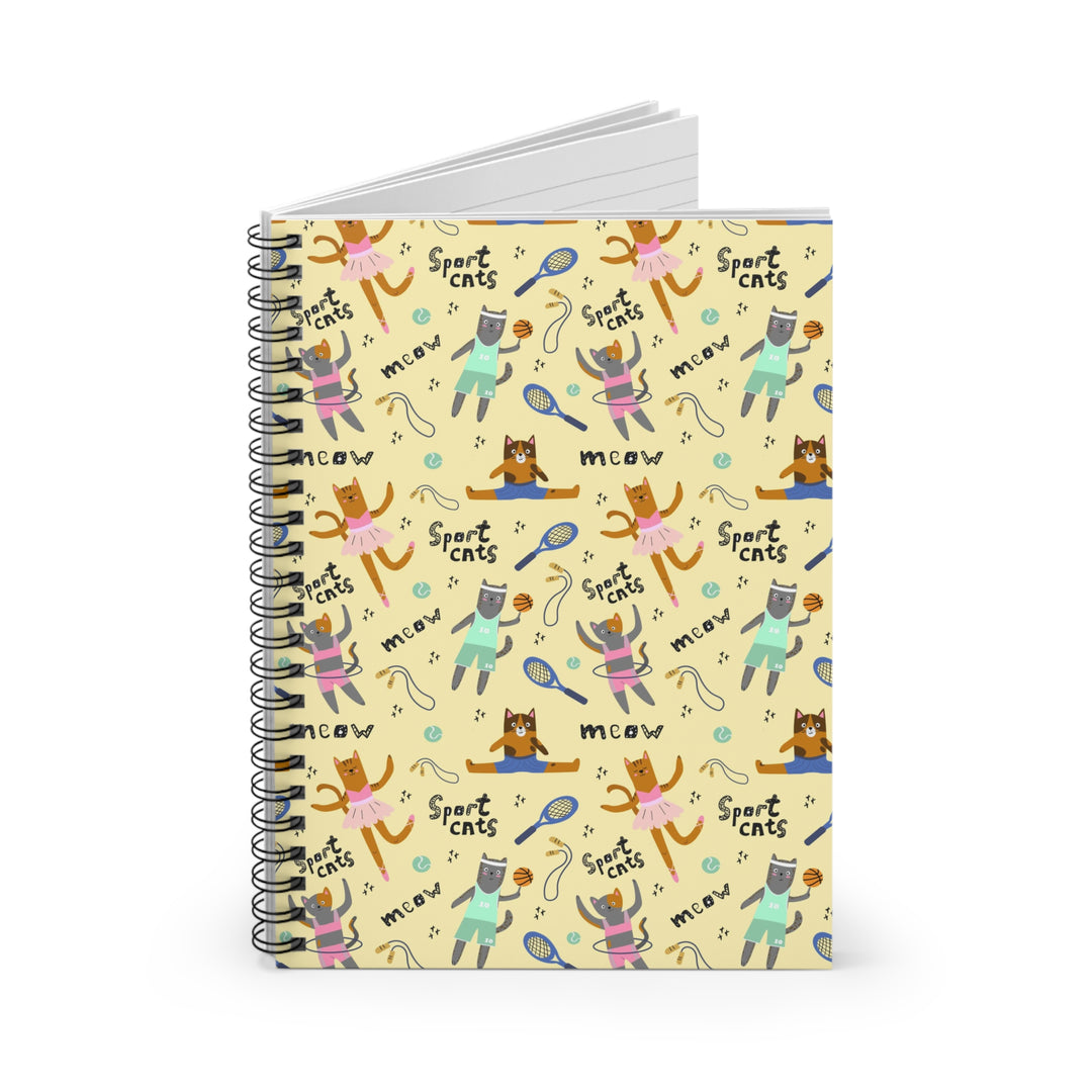 Sporty Cat Spiral Notebook