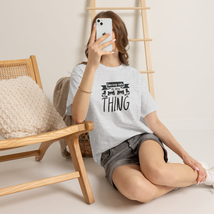 Saving Cats Is My Thing Cotton Tee