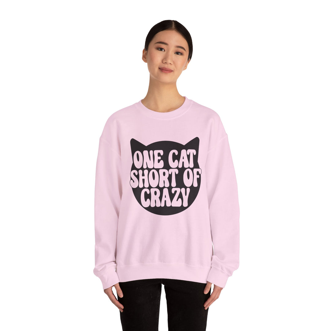 One Cat Short of Crazy Crewneck Sweatshirt