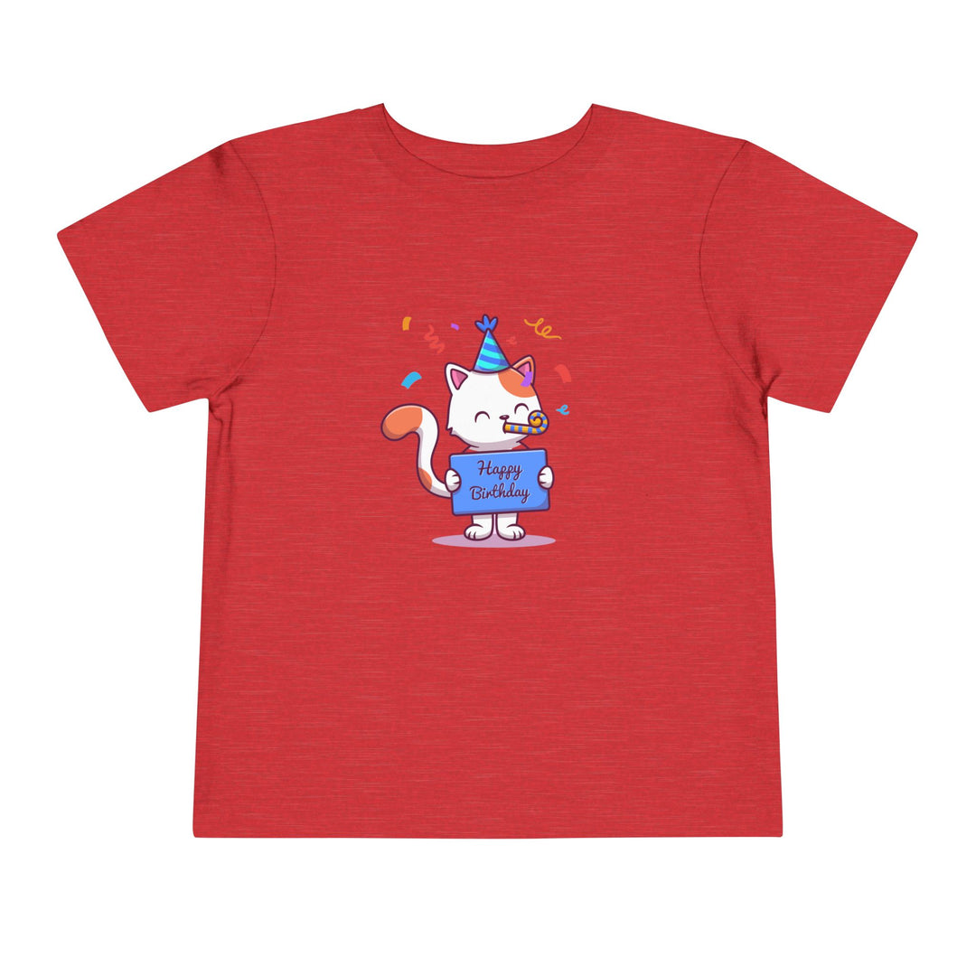 Birthday Celebration Cat Toddler Tee