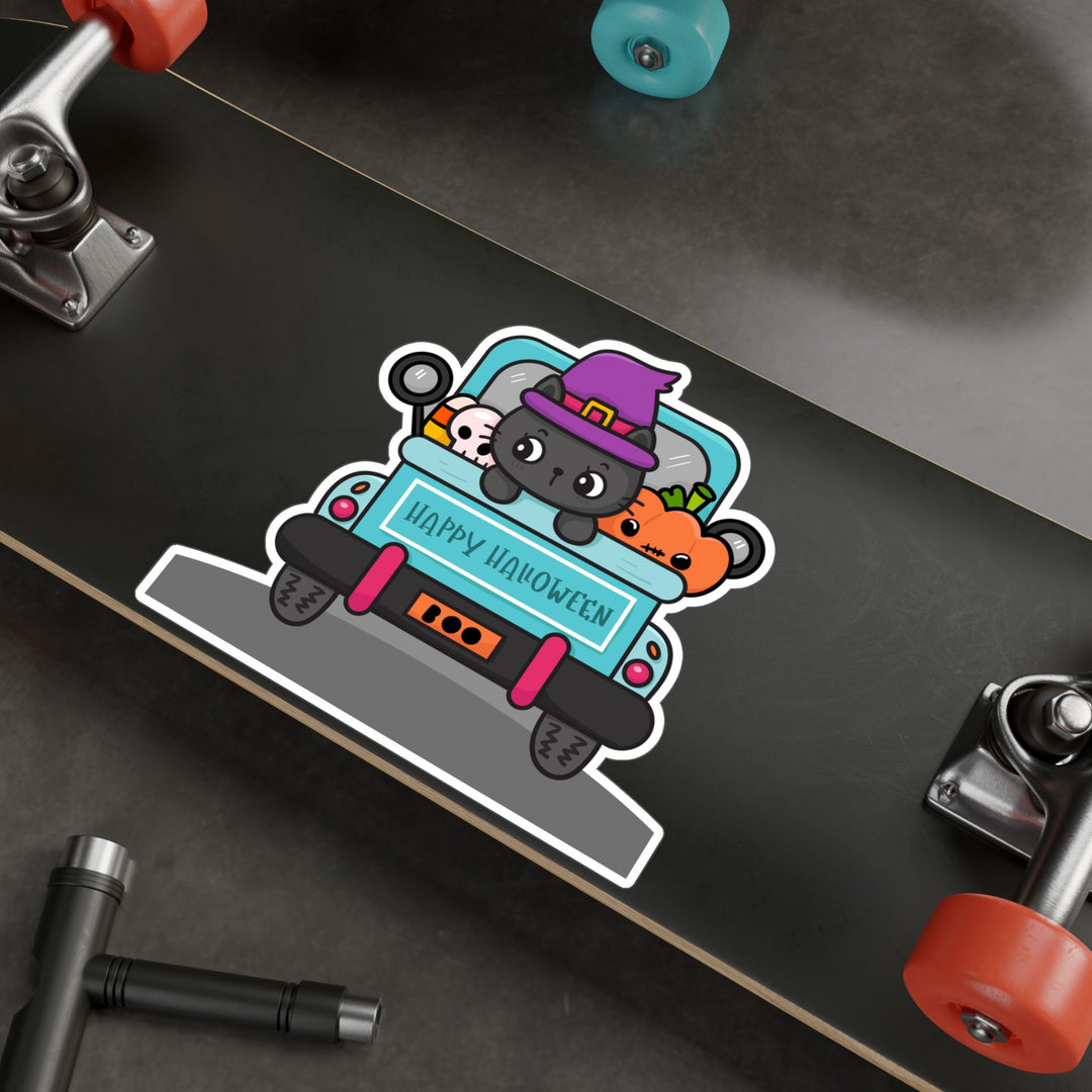 Halloween Cat Pickup Truck Sticker