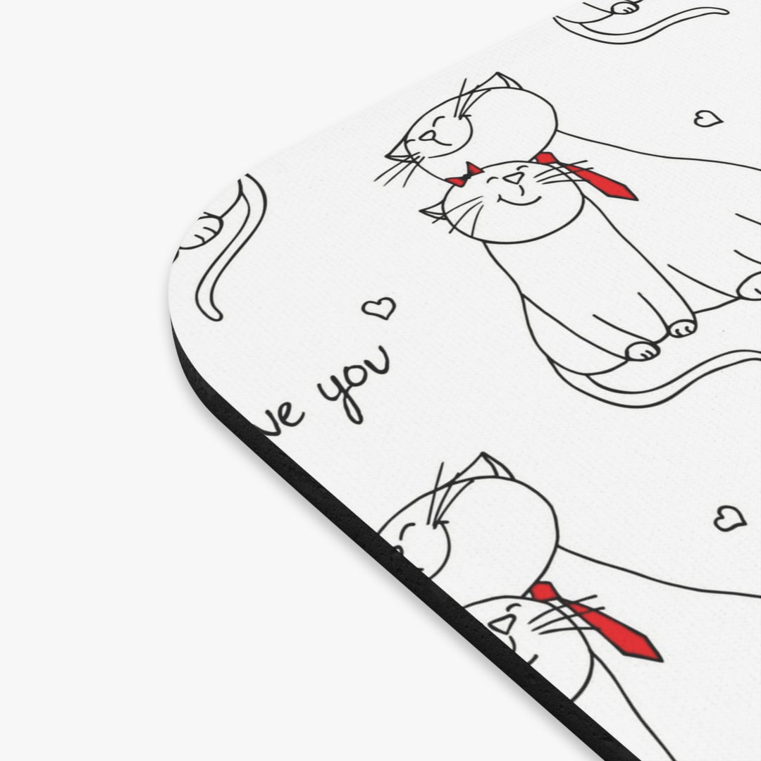Cat Love Mouse Pad