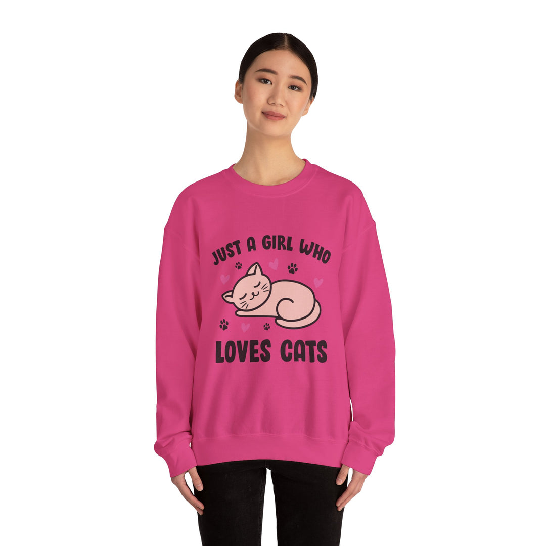 Girl Who Loves Cats Crewneck Sweatshirt