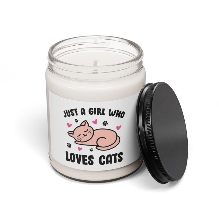 Girl Who Loves Cats Scented Soy Candle, 9oz