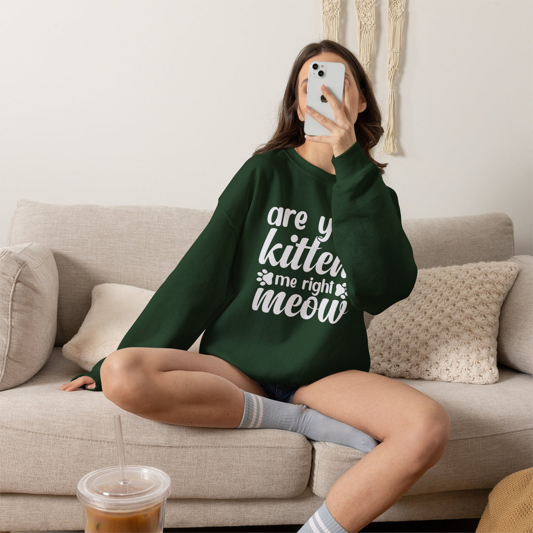 Kitten Me Right Meow Crewneck Sweatshirt