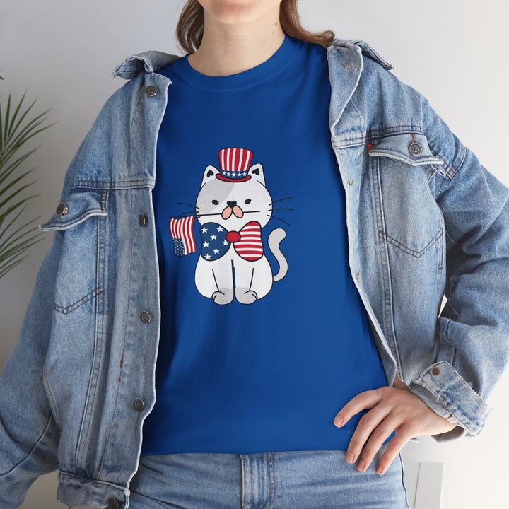 Patriotic Cat Cotton Tee
