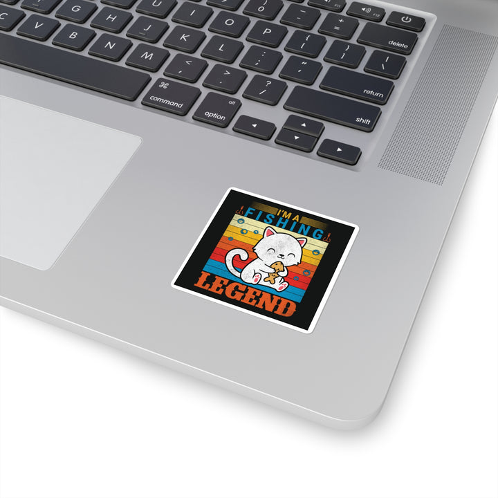 Fishing Legend Square Sticker