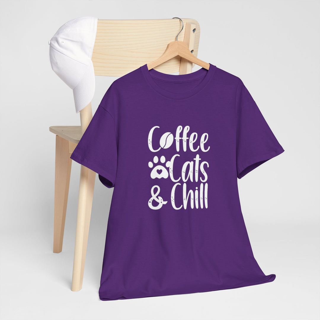 Coffee Cats and Chill Cotton Tee