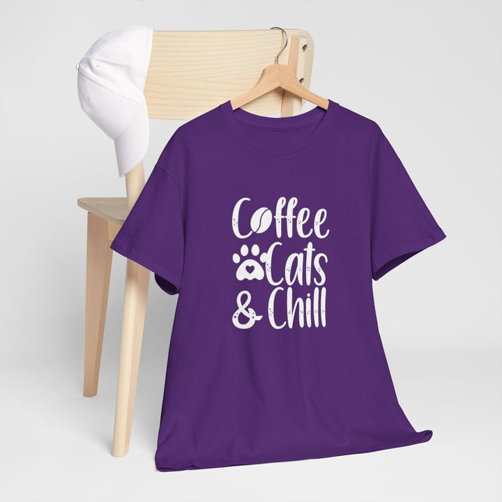 Coffee Cats and Chill Cotton Tee