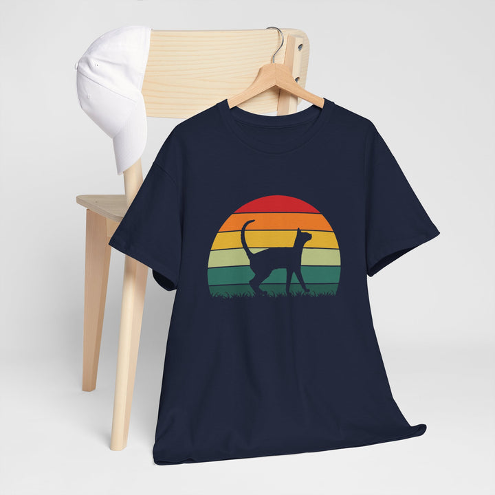 Sunset Cat Cotton Tee