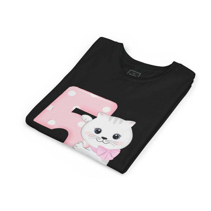 Happy 5th Birthday Cat Youth Short Sleeve Tee