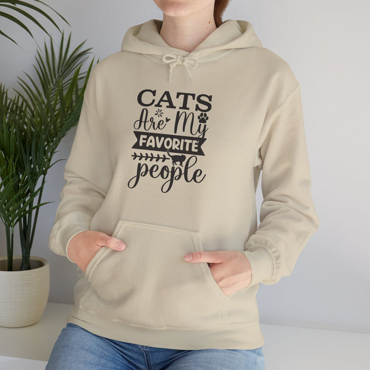 Cats Are My Favorite People Hooded Sweatshirt
