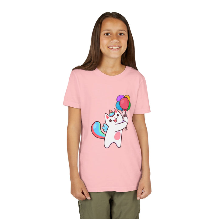 Caticorn and Balloons Youth Short Sleeve Tee