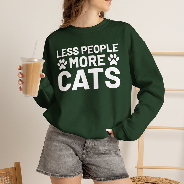 Less People More Cats Crewneck Sweatshirt