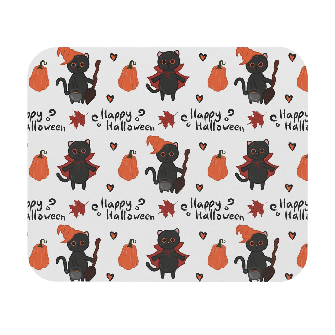 Happy Halloween Black Cat Mouse Pad