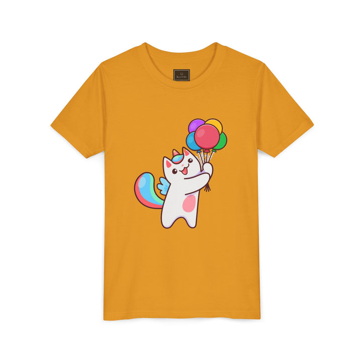 Caticorn and Balloons Youth Short Sleeve Tee