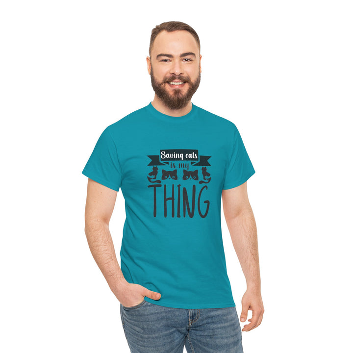 Saving Cats Is My Thing Cotton Tee