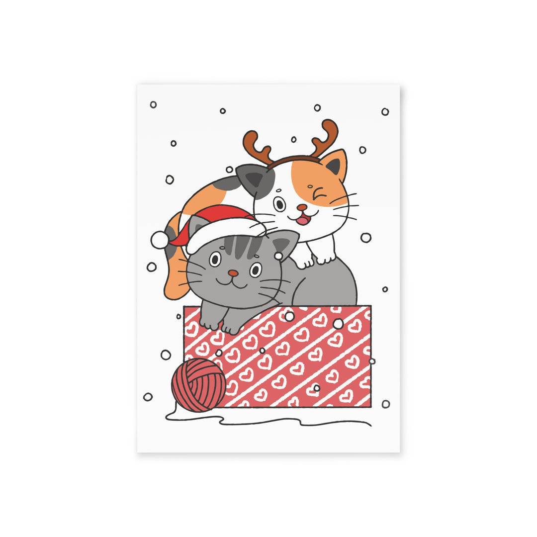 Furry Christmas Cats Greeting Card