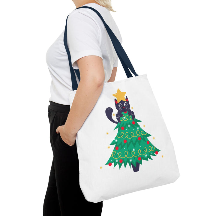 Cat Christmas Tree Tote Bag
