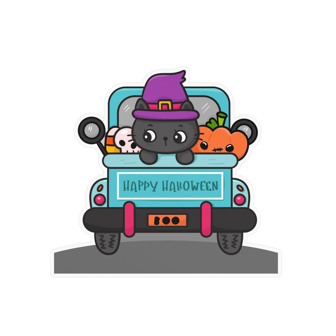 Halloween Cat Pickup Truck Sticker