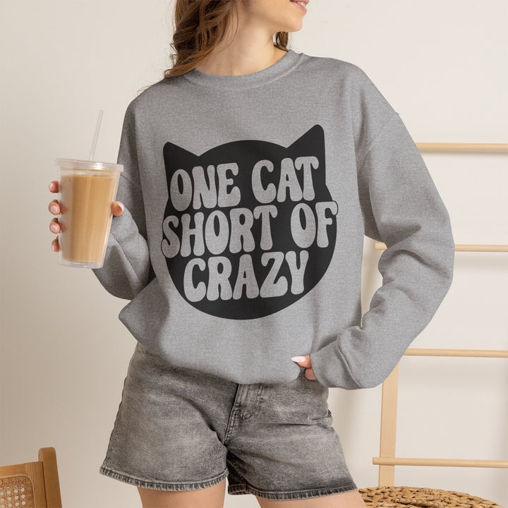 One Cat Short of Crazy Crewneck Sweatshirt