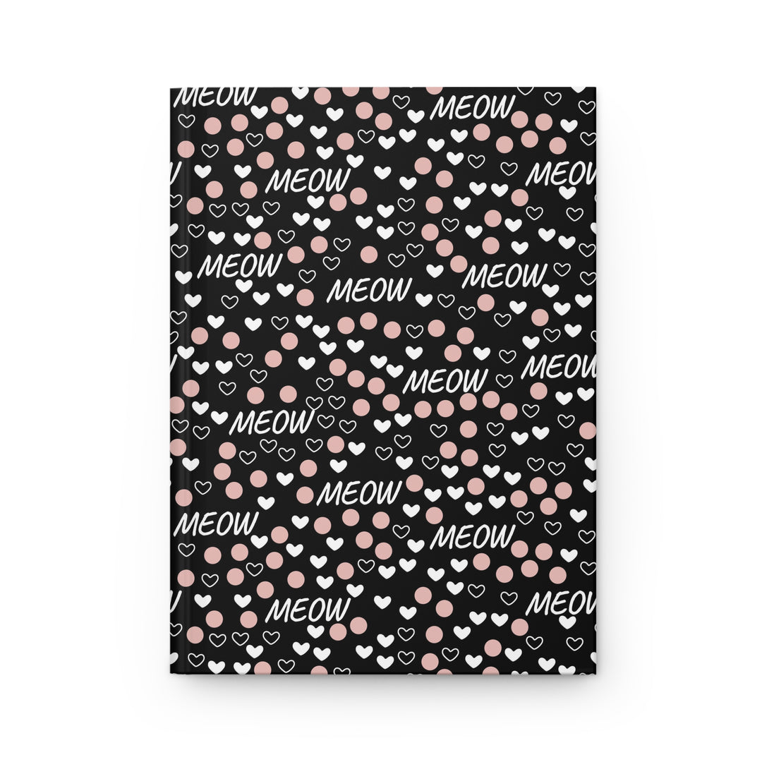 Meow and Hearts Hardcover Journal