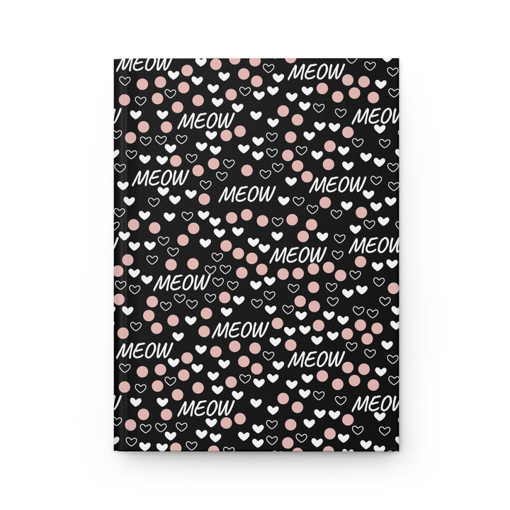 Meow and Hearts Hardcover Journal