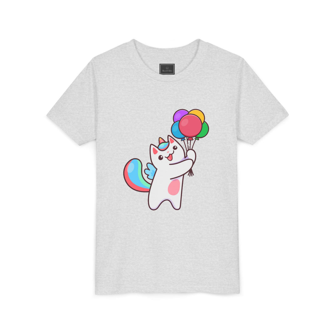 Caticorn and Balloons Youth Short Sleeve Tee
