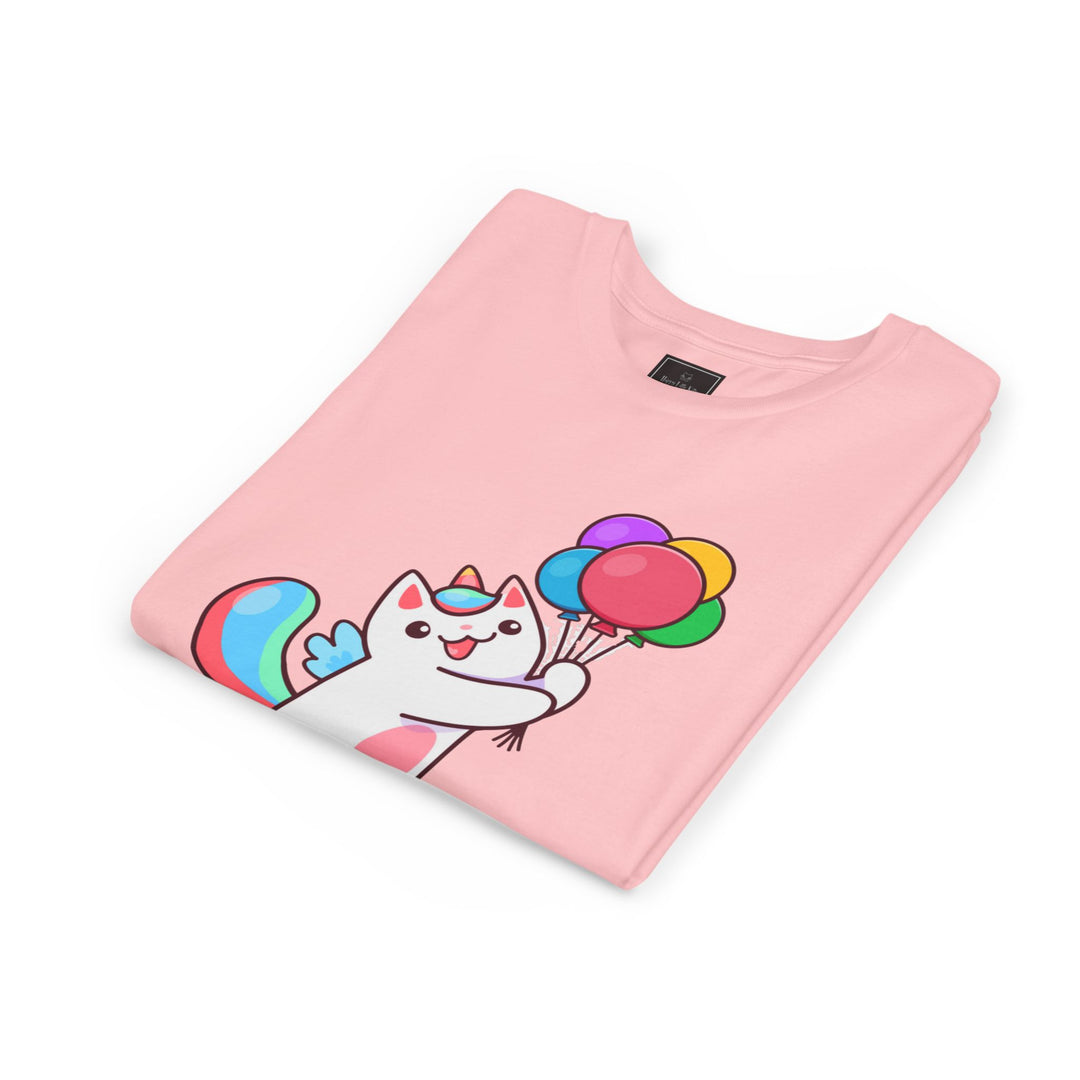 Caticorn and Balloons Youth Short Sleeve Tee