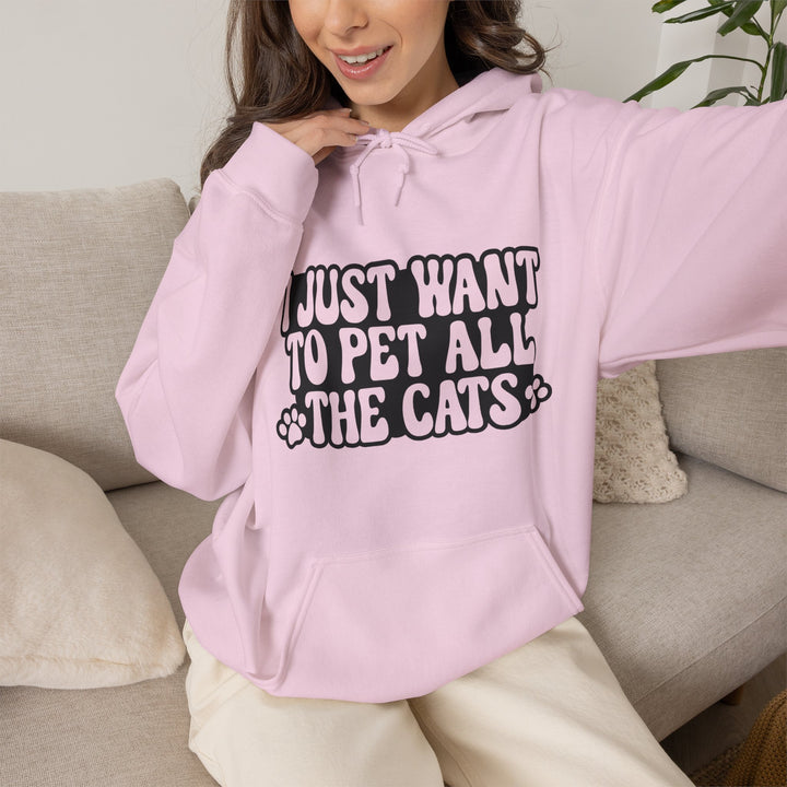 Pet All The Cats Hooded Sweatshirt