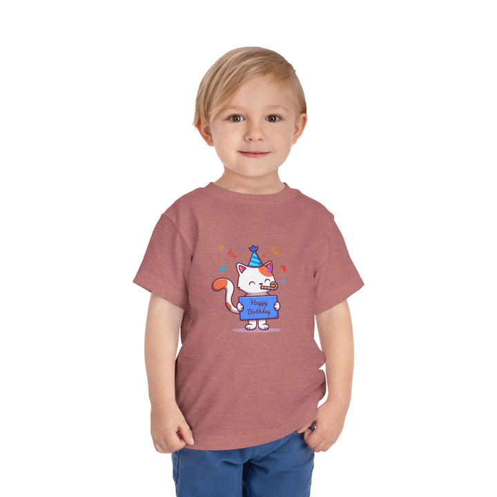 Birthday Celebration Cat Toddler Tee