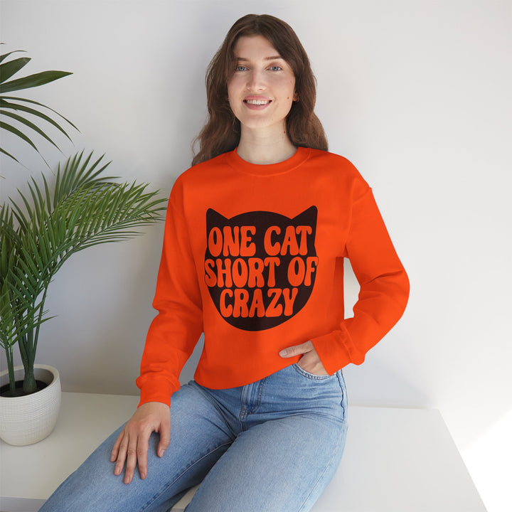 One Cat Short of Crazy Crewneck Sweatshirt