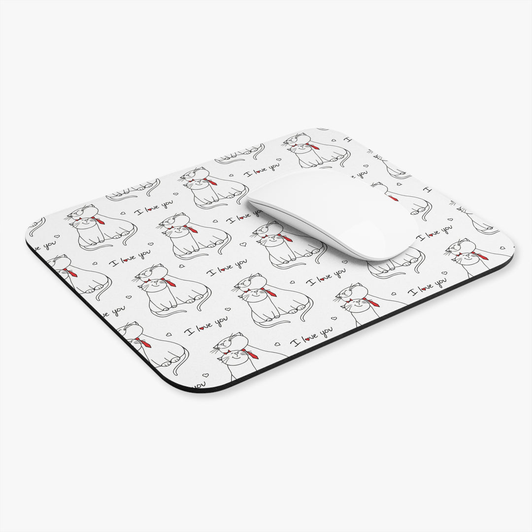 Cat Love Mouse Pad