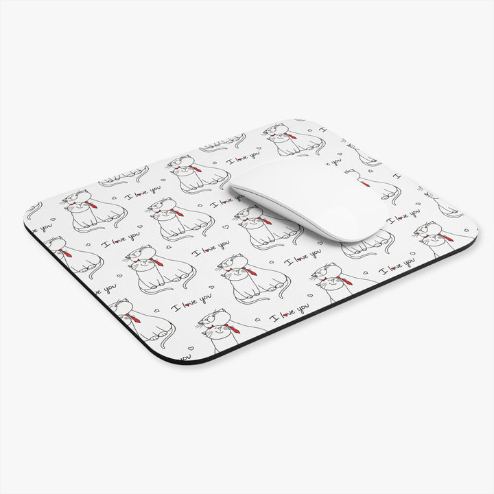 Cat Love Mouse Pad