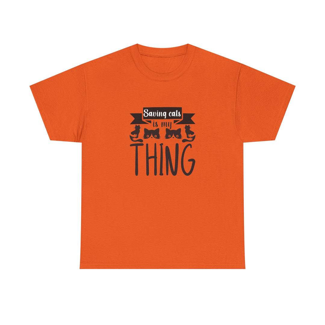 Saving Cats Is My Thing Cotton Tee