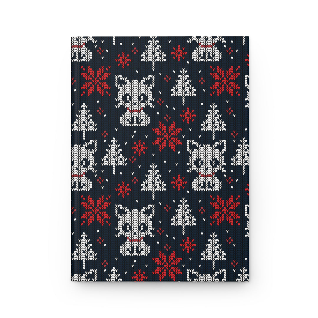 Christmas Sweater Cat Hardcover Journal