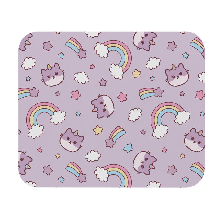 Purple Cats and Rainbows Mouse Pad