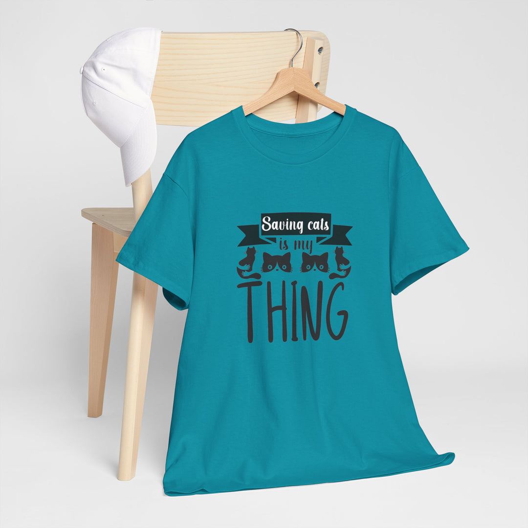 Saving Cats Is My Thing Cotton Tee