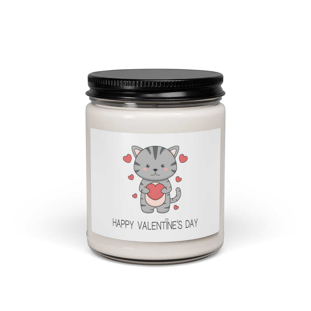 Valentine Cat Scented Soy Candle, 9oz