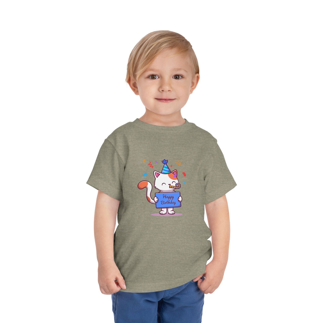 Birthday Celebration Cat Toddler Tee