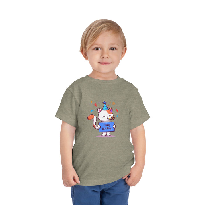 Birthday Celebration Cat Toddler Tee