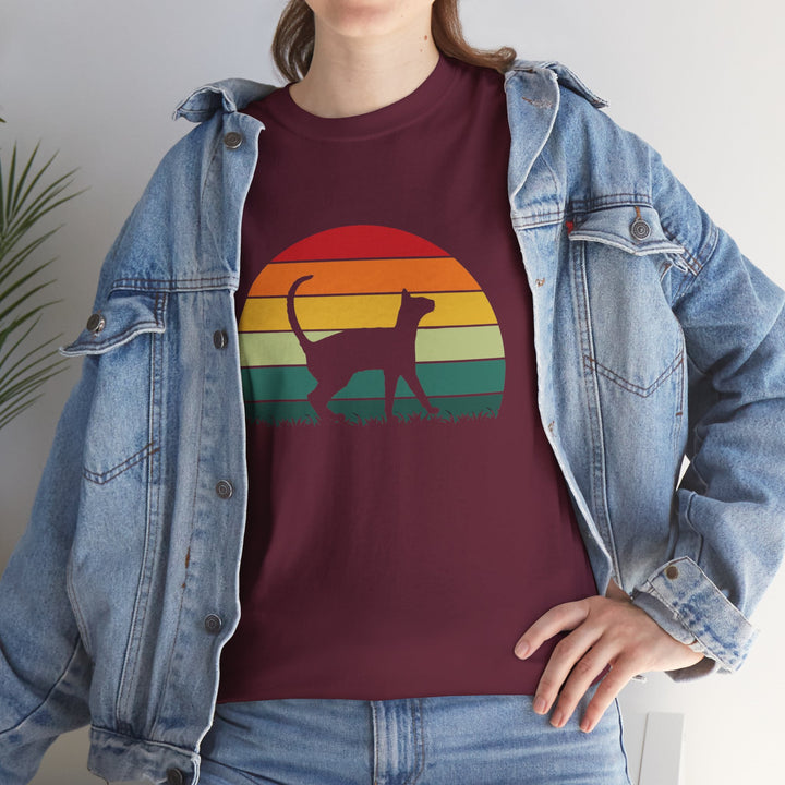 Sunset Cat Cotton Tee