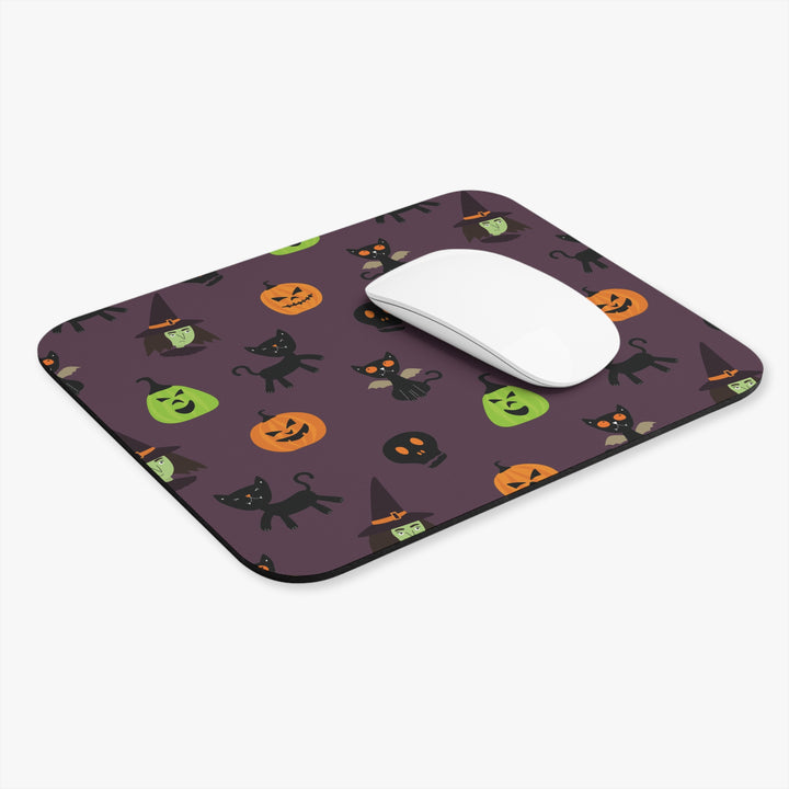 Spooky Black Cat Mouse Pad