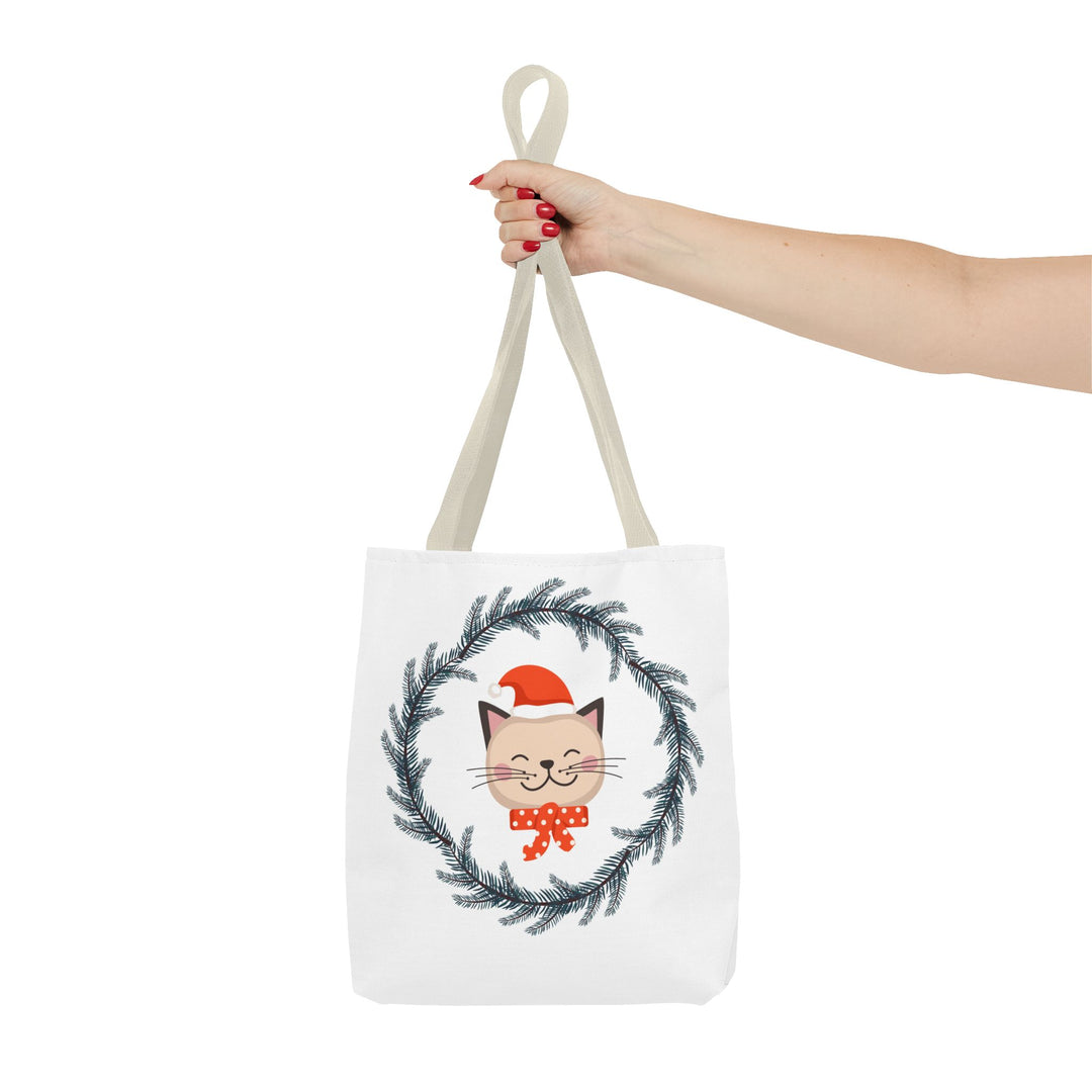 Vintage Christmas Cat Tote Bag