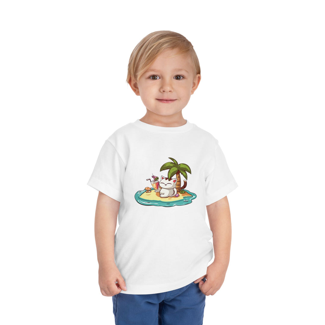 Tropical Cat Toddler Tee